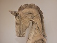Paardenhoofd hout  op standaard - 90cm