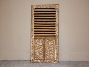Louvre deur met houtsnijwerk - 45x100cm