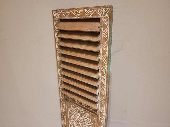 Louvre deur met houtsnijwerk - 40x100cm