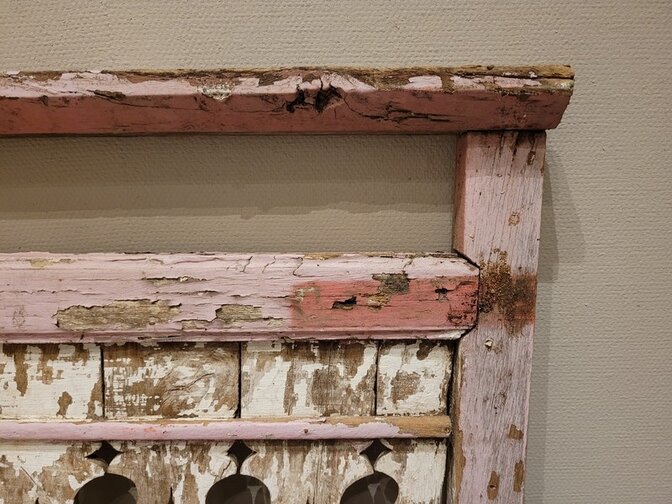 Oud houten frame Roze - 130x70cm - woondecoratie