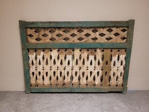 Oud houten frame Groen/Wit - 115x80cm - decoratie