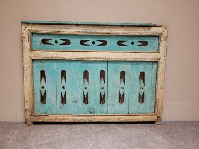Oud houten frame Groen - 110x75cm - woondecoratie