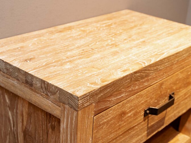 Badkamermeubel hout 60x42x85cm - White wash