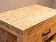 Teak badmeubelset 80cm White Wash incl  spiegel & waskom