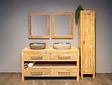 Badmeubelset 160cm incl kast, spiegels & waskommen White Wash