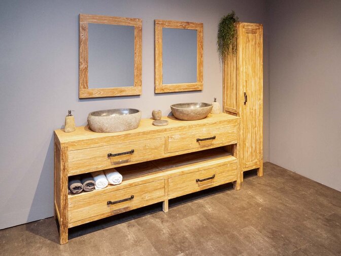 Compleet badmeubelset 200cm | White Wash