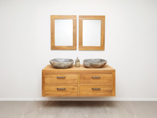 Wastafelmeubel set 140cm - Naturel teak