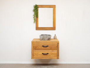 Compleet Wastafelmeubel 80cm - Naturel