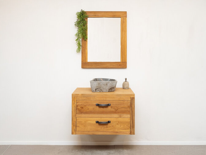 Compleet Wastafelmeubel 80cm - Naturel