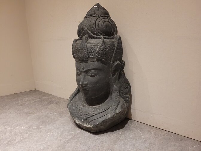 Boeddha hoofd - 110cm - Zwart - BB2499-06.1