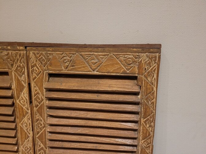 Louvre deuren met houtsnijwerk - 70x95cm