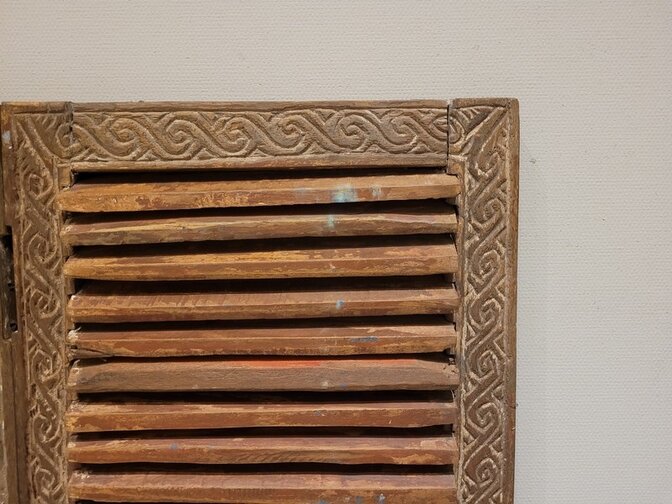 Louvre deuren met houtsnijwerk - 85x100cm