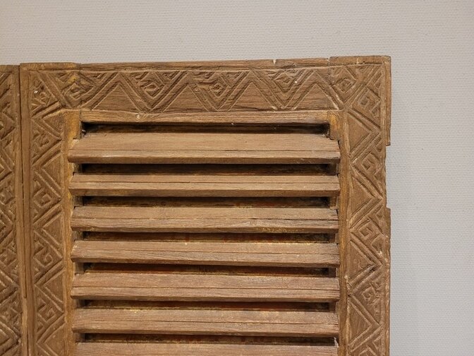 Louvre deuren met houtsnijwerk - 90x100cm