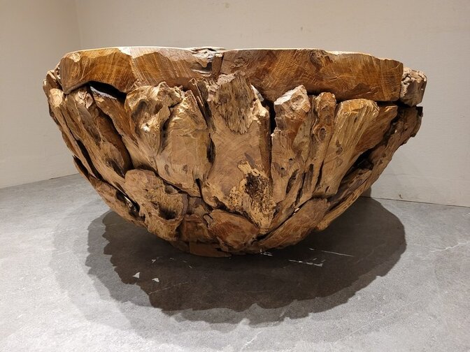 Bak van wortelhout blokken - 120x60cm