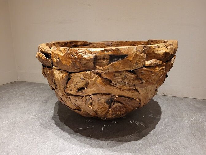 Bak van wortelhout blokken - 100x55cm