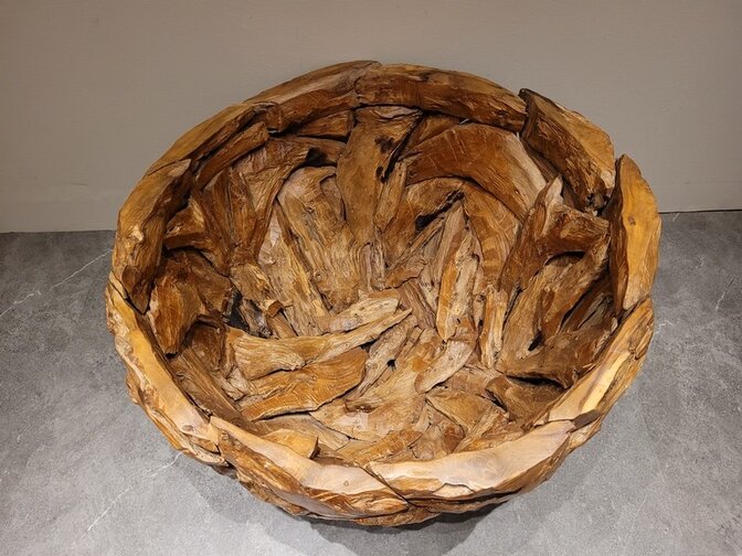 Bak van wortelhout blokken - 100x55cm