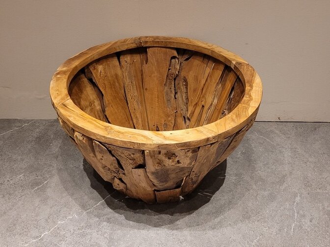 Bak van wortelhout blokken - 80x45cm