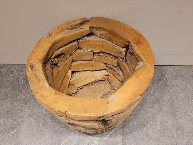 Bak van wortelhout blokken - 60x40cm