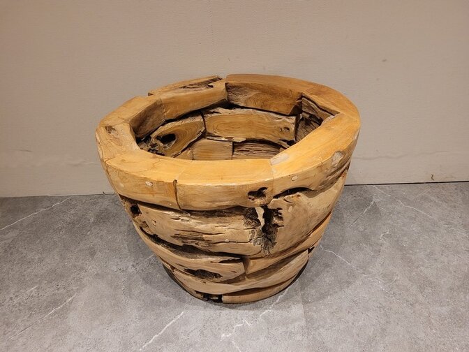 Bak van wortelhout blokken - 60x40cm