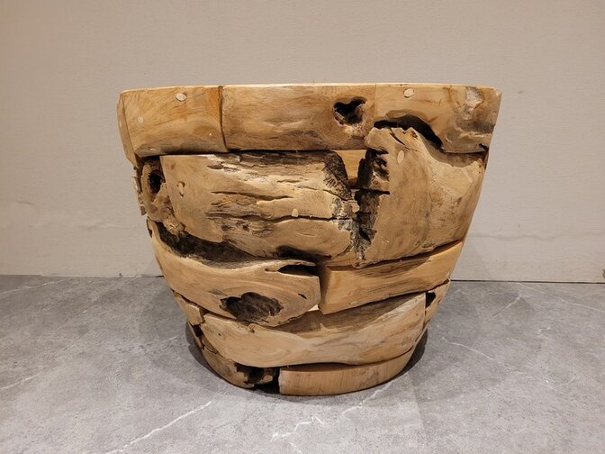 Bak van wortelhout blokken - 60x40cm