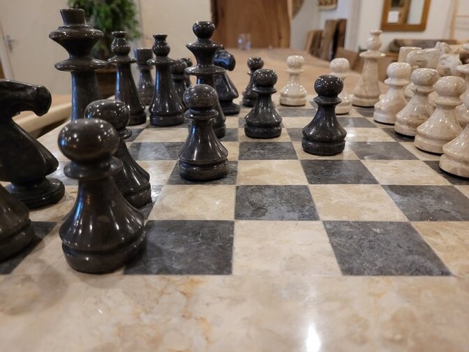 Marmer schaakbord 50x50cm