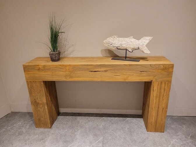 Gerecycled teak sidetable 150x32x80cm