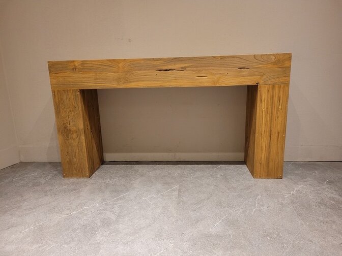 Gerecycled teak sidetable 150x32x80cm