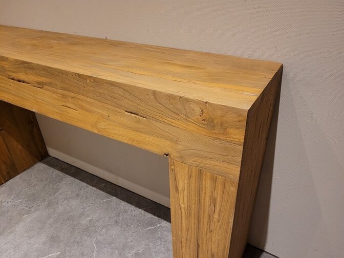 Gerecycled teak sidetable 150x32x80cm