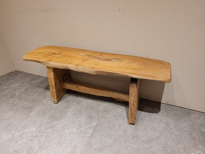 Teak wortelhout bankje 120cm