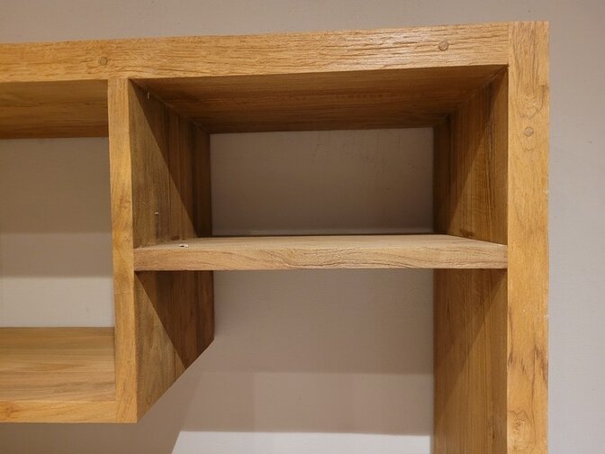 Teak boekenkast 150x200x30cm