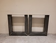 Metalen tafel poot U - 10x10cm  rustiek (per set)