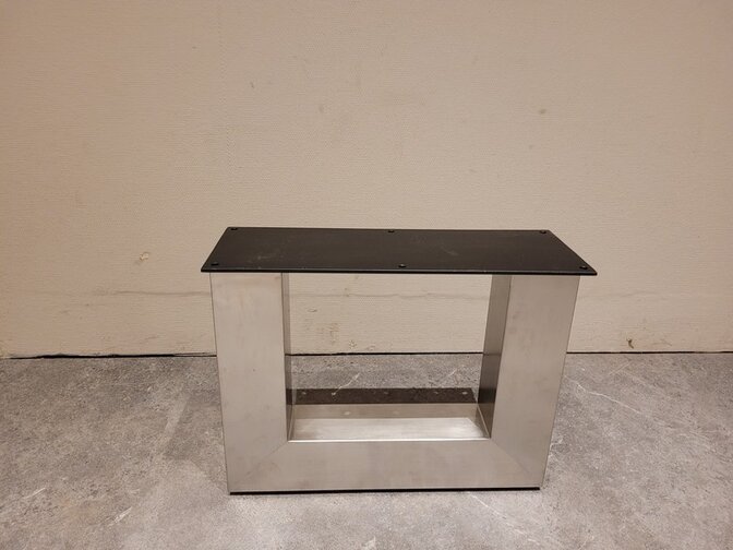 Metalen poot U salontafel - RVS (per set)