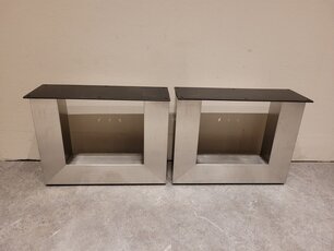 Metalen poot U salontafel - RVS (per set)