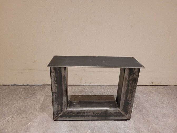 Metalen poot U salontafel - rustiek zwart (per set)