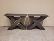 Metalen poot X salontafel - rustiek (per set)
