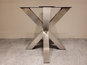 Dubbele X poot - RVS 85cm