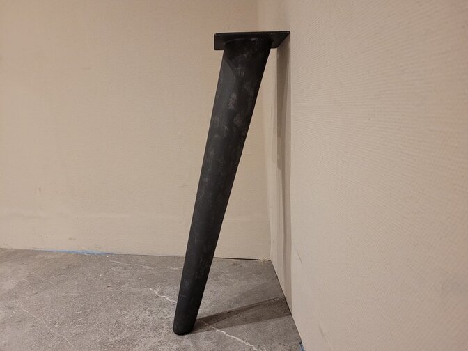 Metalen tafelpoot rond - rustiek - per stuk