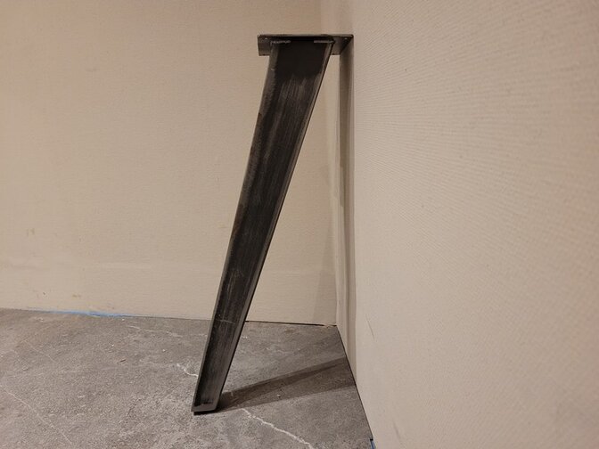 Metalen tafelpoot vierkant - rustiek - per stuk