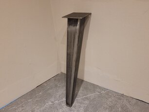 Metalen tafelpoot vierkant - rustiek - per stuk