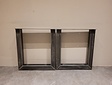 Metalen tafel poot U - 8x8cm  rustiek (per set)