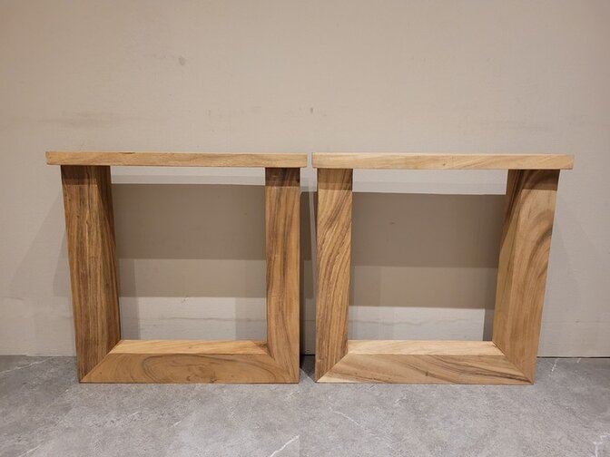 Houten tafelpoot U (per set)