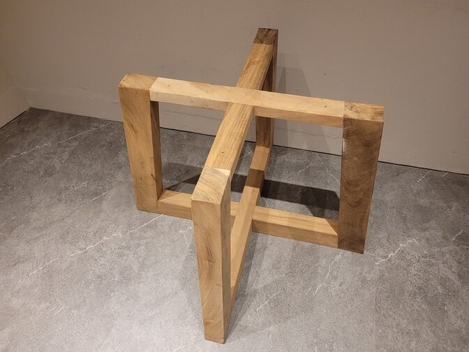 Piramide poot boomstamtafel - hardhout