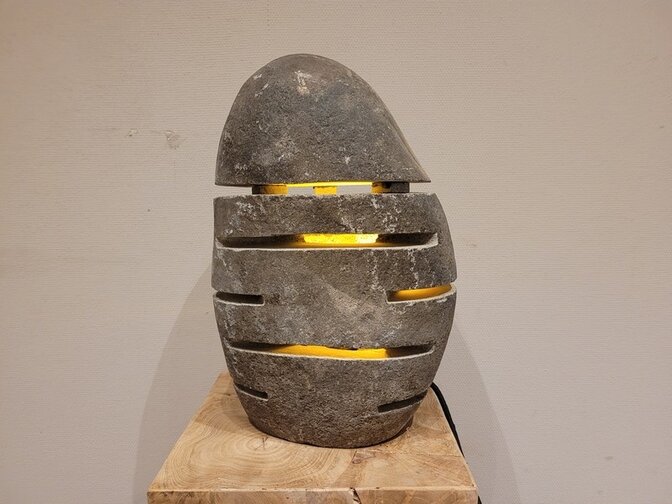 Natuurstenen lamp - 40cm hoog