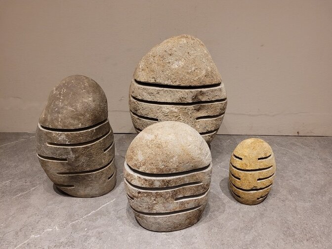 Natuurstenen lamp - 50cm hoog