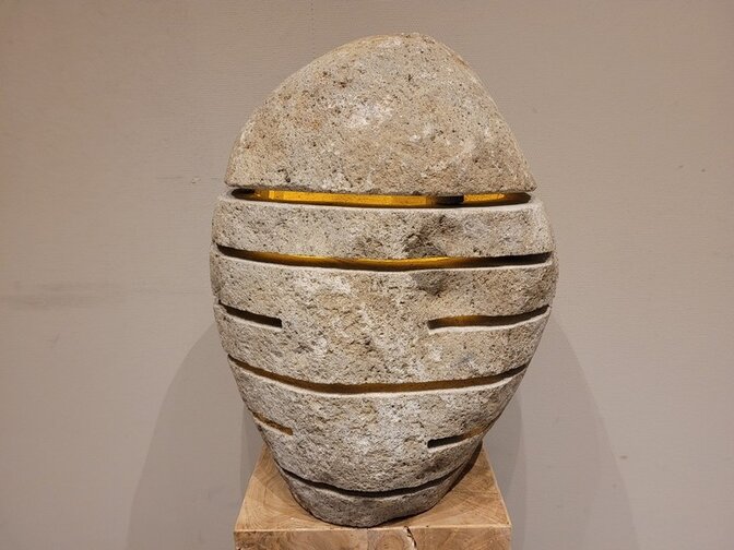 Natuurstenen lamp - 50cm hoog