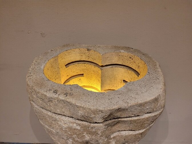 Natuurstenen lamp - 50cm hoog