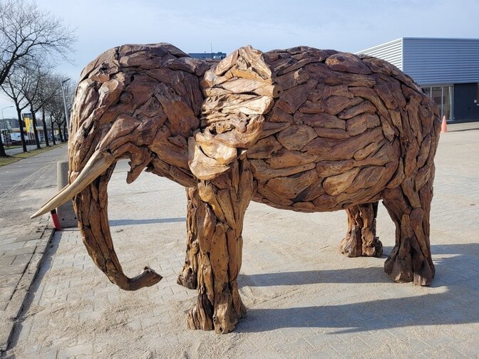 Grote olifant - staand - 300 x 150 x 190cm