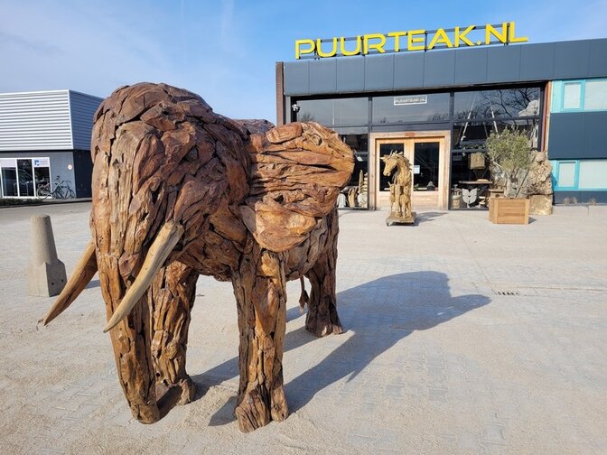 Grote olifant - staand - 300 x 150 x 190cm