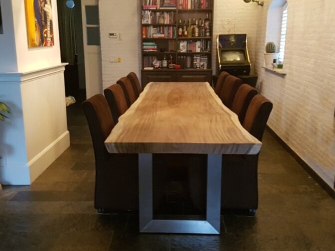 Boomstam tafel 360cm