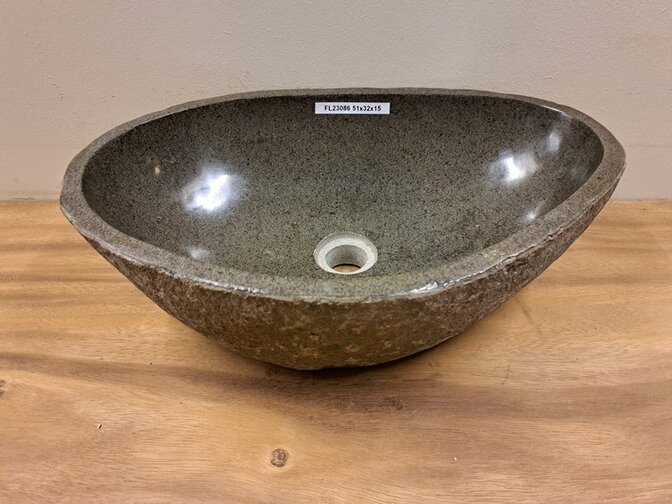 Waskom Natuursteen -51x32x15cm - FL23086